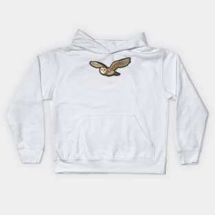 Glowing Barn Owl Kids Hoodie